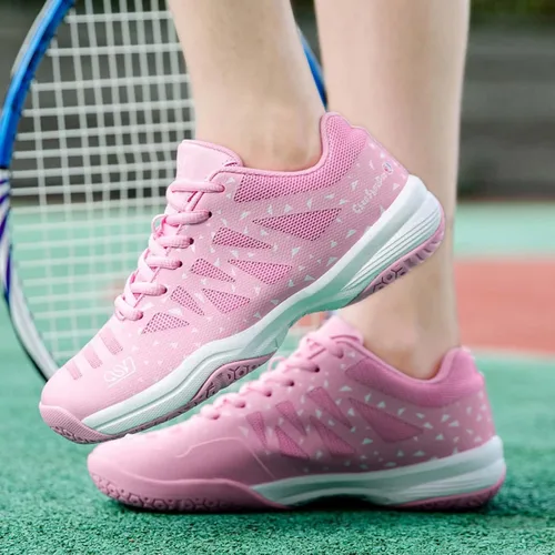 Vista 6 de Jakcuz Zapatos de tenis de bádminton para hombres y mujeres zapatos de raqueta tenis de voleibol para entrenamiento de cancha en interiores