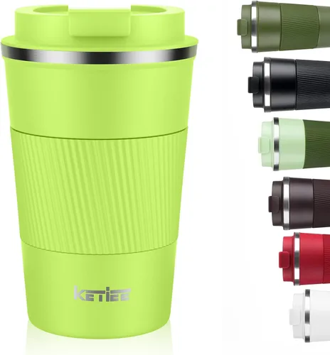Vista 26 de KETIEE Taza de café de 12 oz: Taza de café con aislamiento al vacío y tapa a prueba de fugas, taza de viaje de acero inoxidable con doble pared