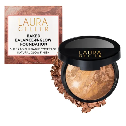 Vista 16 de LAURA GELLER NEW YORK Baked Balance-N-Glow Base Iluminadora - Porcelana - Cobertura Modulable de Transparente a Ligera - Acabado Satinado 01