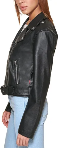 Vista 3 de Levi's Women's Belted Faux Leather Moto Jacket (Regular & Plus Size)