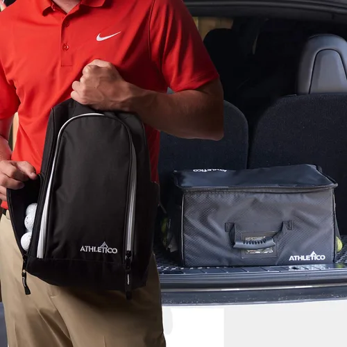 Vista 3 de Athletico Organizador de maletero de golf + bolsa de zapatos (negro)