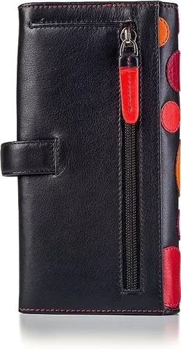 Vista 2 de Visconti P2 Neptune - Cartera de piel suave con lunares para mujer, Verry Berry