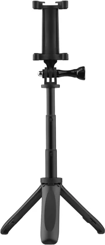 Vista 5 de Andoer Mini trípode de escritorio plegable portátil con 3 secciones extensible ajustable longitud del clip para teléfono inteligente Vlog grabación