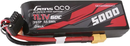Vista 2 de Gens ace G-Tech 5000mAh 60C 11.1V 3S Batería Lipo de tamaño corto con enchufe XT60