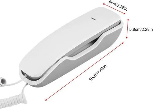 Vista 6 de Teléfono fijo, teléfono con cable de montaje en pared, teléfono con botón grande para personas mayores, teléfono fijo de escritorio para el hogar