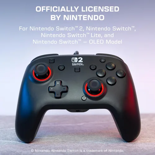 Vista 2 de Turtle Beach Rematch Wired Gaming Controller - Officially Licensed for Nintendo Switch 2, Nintendo Switch/Switch Lite/OLED – Hall-Effect