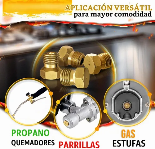 Vista 5 de ALPENKOK - Kit de orificio de propano, 10 piezas, boquilla de latón M6x0.2.953 in para parrilla