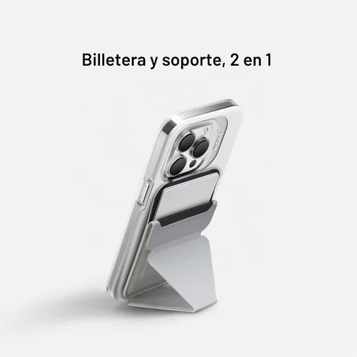 Vista 5 de MOFT MagSafe - Soporte para teléfono compatible con iPhone 16/15/14/13/12 Series Fuerte magnético, soporte para tarjetas de teléfono de cuero vegano