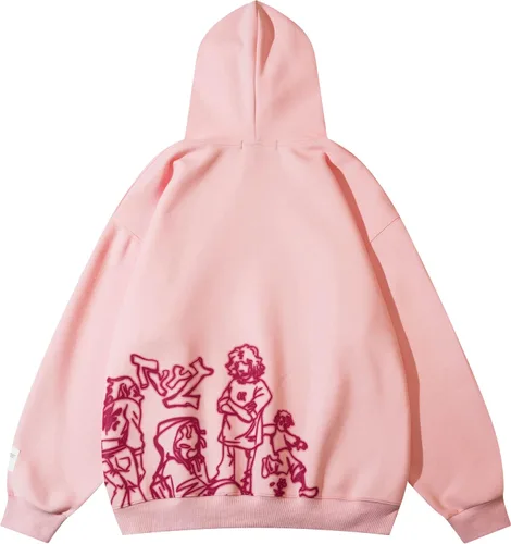 Vista 2 de Streetwear - Sudadera con capucha de algodón con estampado de ojo de mundo