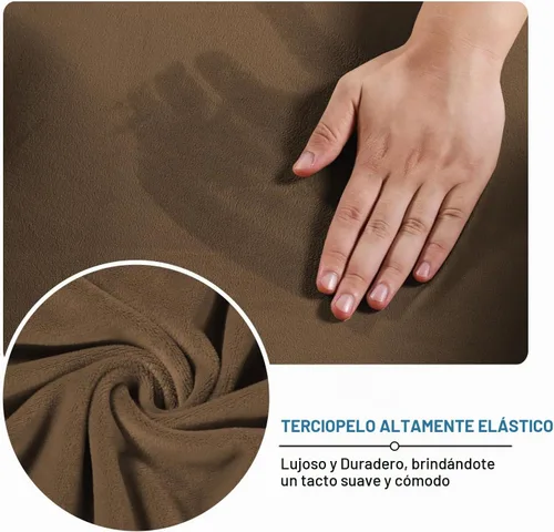 Vista 4 de H.VERSAILTEX - Funda elástica para sofá de 2 piezas, funda protectora de terciopelo, suave, con parte inferior elástica, con un ancho de hasta 49