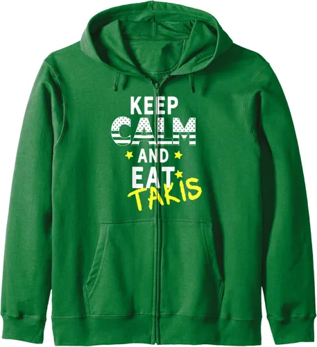 Vista 7 de Let's wear Keep Calm and iss Takis - Sudadera con capucha con cremallera, Negro
