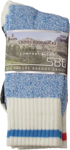 Vista 4 de 3 pares de calcetines para botas de mujer para todo tipo de clima mezcla de calcetines