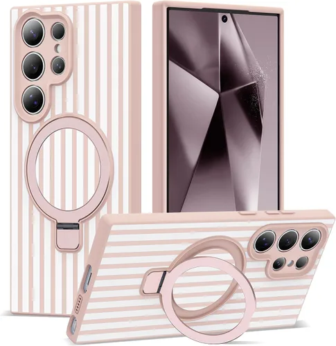 Vista 60 de SKYLMW - Funda para Samsung Galaxy S23 con soporte, 6.1 pulgadas, color negro Soporte de anillo magnético, compatible con Mag-Safe, funda