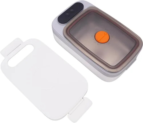 Vista 6 de Yinhing Fiambrera eléctrica para adultos, calentador de alimentos portátil de acero inoxidable 304, con batería de 14000 mAh para oficina, coche