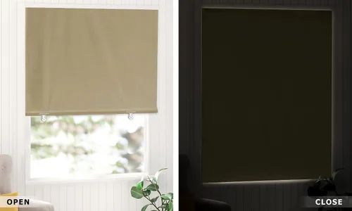 Vista 7 de LazBlinds Cortina de Puerta 100% Opaca, Persianas Sin Herramientas Sin Taladro Inalámbricas para Ventanas, Aislamiento Térmico Protección UV