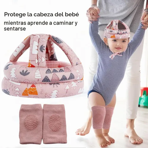 Vista 5 de BB-1003 - Casco de seguridad para bebé, transpirable y ajustable, cojín para la cabeza, para correr, caminar y gatear (rosa), BB-1003