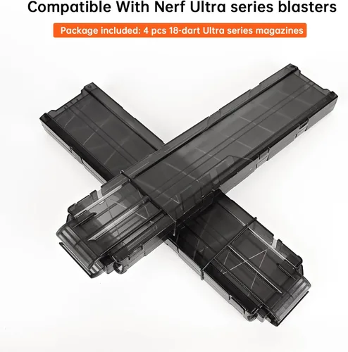 Vista 3 de Revista, 18 pinzas de dardos para Nerf Ultra Series Blasters 4 piezas (negro)