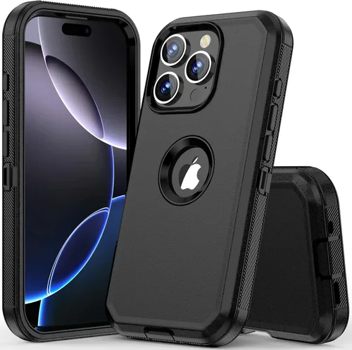 Vista 26 de COOYA Funda para iPhone Air de Protección Completa del Cuerpo contra Caídas, Funda Resistente a Prueba de Golpes de 3 Capas, Híbrida de Servicio