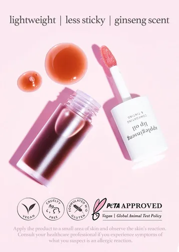 Vista 4 de NOONI Aceite de labios vegano coreano – Appleginseng, 0.12 onzas líquidas + aceite de labios coreano – Applecoco, paquete de 0.12 onzas líquidas
