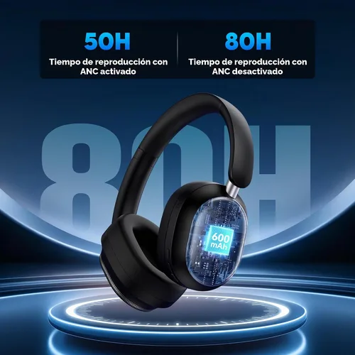 Vista 11 de Auriculares Bluetooth, auriculares con cancelación de ruido inalámbricos Negro