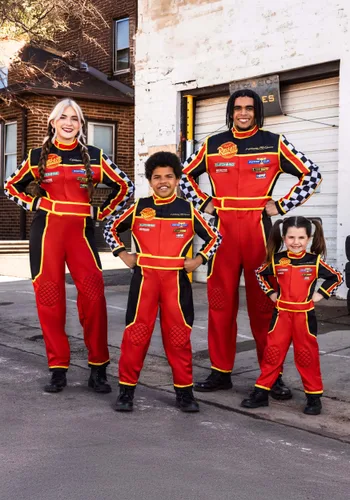 Vista 4 de Disfraz de Uniforme de Equipo de Boxes Cars de Disney y Pixar para Niño Pequeño Multicolor