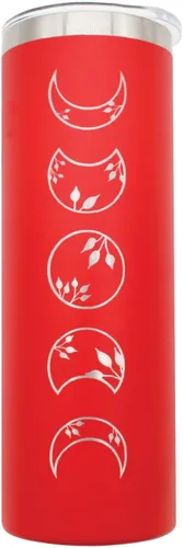 Vista 2 de AVITO Regalo lunar personalizado, grabado con láser, aislado al vacío, vaso de 20 onzas con tapa y pajita, vaso de fase lunar, taza de fases