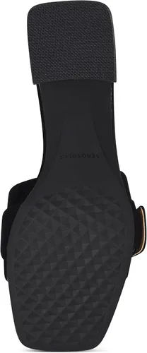 Vista 5 de Aerosoles Sandalias Evvie Slide para mujer, gamuza negra, 5, Gamuza negra