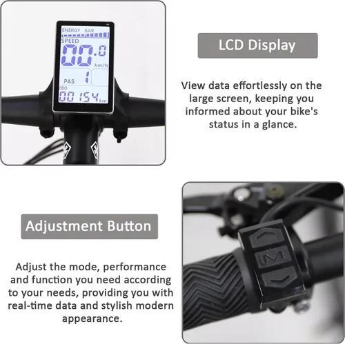 Vista 4 de Pantalla LCD, medidor LCD eléctrico a prueba de agua, 24 V, 36 V, 48 V, 60 V, universal, E Scooter M5, pantalla de panel LCD, velocímetro