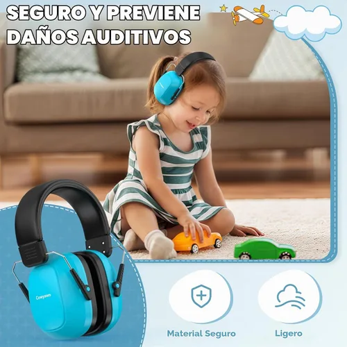 Vista 3 de Cowyawn - Auriculares con cancelación de ruido para niños, orejeras con reducción de ruido
