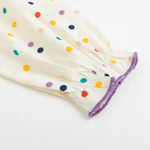 Vista 6 de Simplee kids Vestido casual para niñas pequeñas, vestido fruncido con estampado floral para primavera y verano de 1 a 6 años