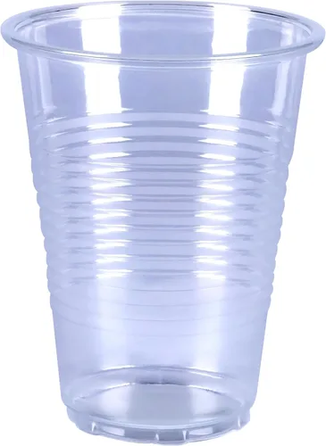 Vista 2 de Amazon Basics Pequeños vasos desechables de plástico transparente, 9 onzas, 100