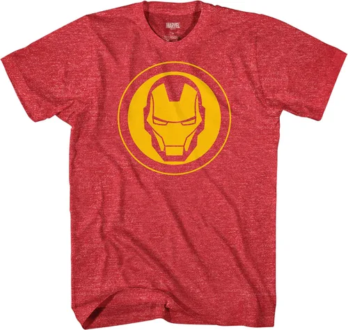 Vista 2 de Marvel Avengers Iron Man Mask Logo Endgame camiseta para hombre