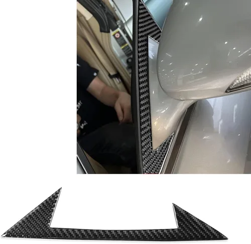 Vista 11 de ontto Accesorios de coche Fibra de carbono Exterior Cuerpo Frente Decoración Pegatinas Fit para Mercedes-Benz CLS C219 2004-2009 Negro
