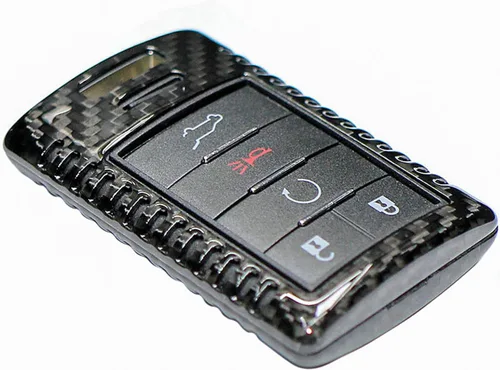 Vista 3 de Funda para llavero de fibra de carbono genuina para Chevrolet Captiva Corvette C7 Stingray Coupe Smart Car Remote Key Fob Case para hombres mujeres
