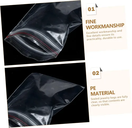 Vista 2 de EXCEART 4000 Pcs Bracelet Storage Bags Jewelry Storage Bag Bag Portable Small Transparent Seal Bag Jewelry Storage Pouch Jewelry Packing Bag Pe