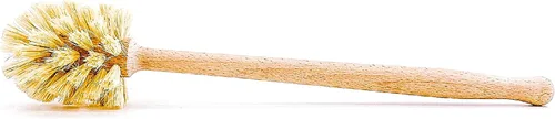 Vista 6 de husMait Cepillo extra largo para botellas con mango de madera, limpiador de botellas de agua de 14 pulgadas con cerdas fuertes para lavar frascos