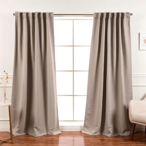 Vista 28 de Best Home Fashion Paneles de cortinas opacas de alta calidad, con aislamiento térmico sólido, cortinas opacas para tratamiento de ventanas