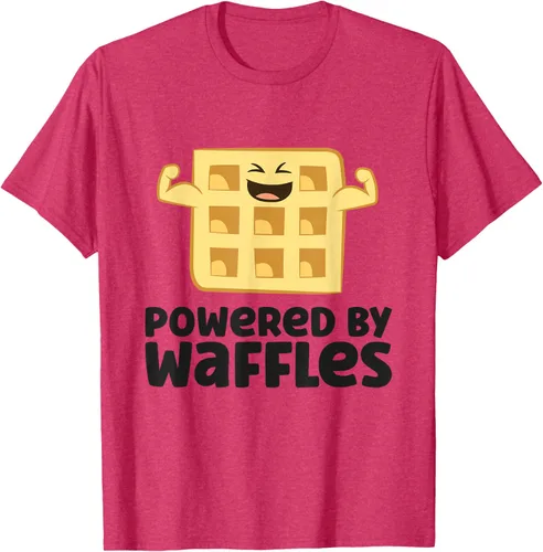 Vista 34 de Camiseta de gofres para el desayuno con diseño de gofres, Blanco, S