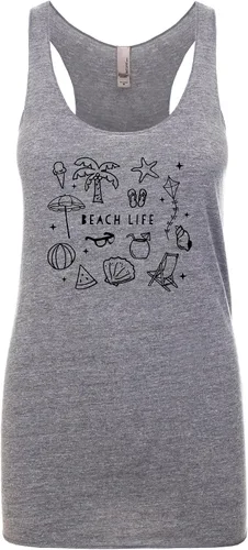 Vista 24 de Women's Graphic Racerback Tank Top, Gift for Her, Shirts with Sayings, Yoga Tee, Song