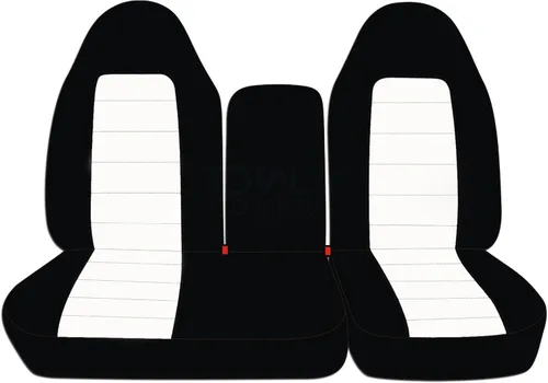 Vista 19 de Funda para asientos y apoya brazos de camiones, asiento delantero dividido 60/40 con apertura en el medio, para camión 1997-2000 Ford F-150, de 21