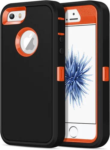 Vista 18 de Jelanry Funda para iPhone SE 2022/2020, para iPhone 8/7, Resistente de Servicio Pesado Rugosa a Prueba de Golpes de Doble Capa Carcasa Protectora