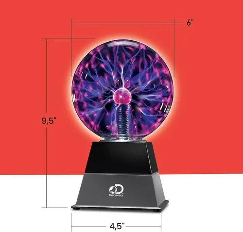 Vista 8 de Discovery™ Lámpara de globo de plasma, luz sensible al tacto y al sonido, bola de plasma eléctrica interactiva para aprendizaje STEM práctico