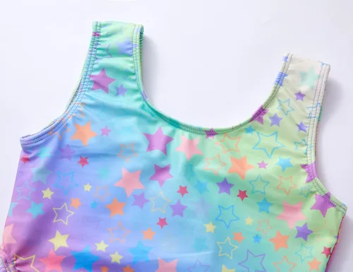 Vista 3 de TENVDA Traje de baño de una pieza para niñas de 2 a 12 años
