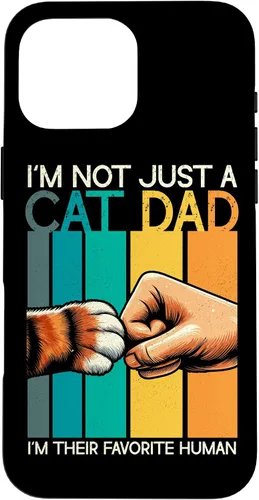 Vista 19 de Cat Dad Father Cat Lover Parent Father's Day Papa Fatherhood Case for iPhone 16