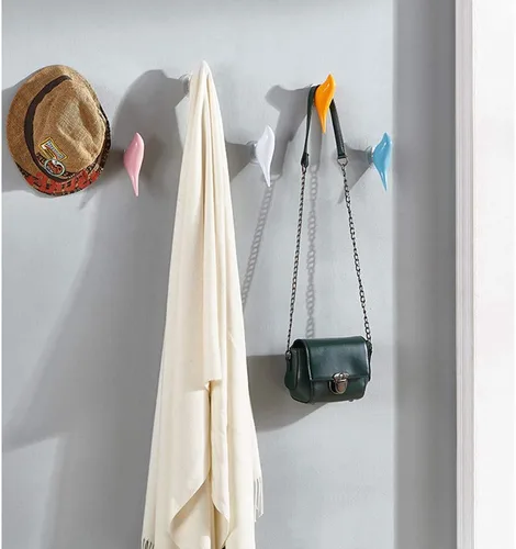 Vista 6 de DesignSter Ganchos de resina para abrigos de pájaros, creativos montados en la pared, decoración de arte, sombrero, toallero, colgador, regalo