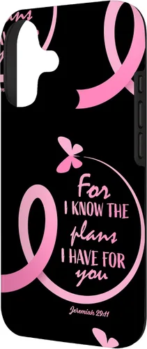 Vista 2 de Breast Cancer Gifts Women Mom Jeremiah 29 11 Butterfly Phone Case for iPhone 17