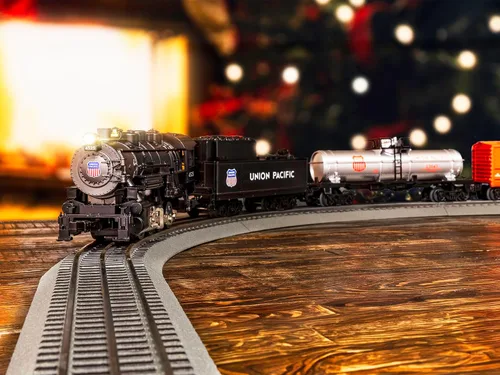 Vista 3 de Lionel Union Pacific Flyer - Juego de tren eléctrico de calibre O con control remoto, a partir de 14 años Bluetooth 5.0, control remoto, vagones