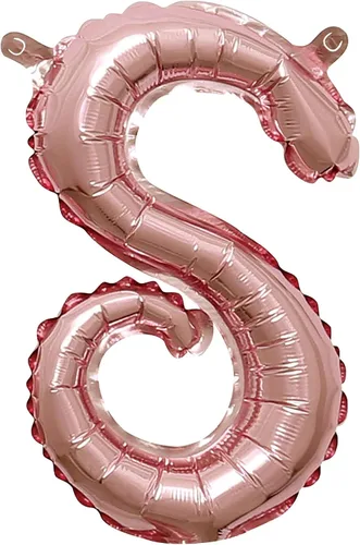 Vista 16 de Globo de aluminio en forma de escritura de oro rosa, 16 pulgadas (paquete de 1) - Elegante decoración de globos del alfabeto, perfecto para fiestas
