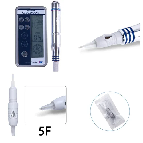 Vista 7 de Paquete de 50 agujas de cartucho de microblading para dispositivo Charmant máquina de maquillaje permanente, bolígrafo Charme Princess Tattoo