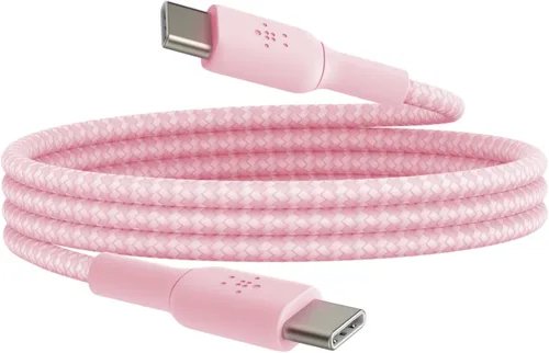 Vista 16 de Belkin BoostCharge - Cable trenzado USB-C a USB-C (1M/3.3 pies) para iPhone 16, iPhone 16 Pro, iPhone 16 Pro Max, Galaxy S25, S24, Note, Pixel 9
